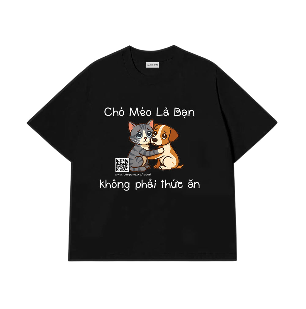 Áo Thun Chó Mèo Là Bạn Không Phải Thức Ăn