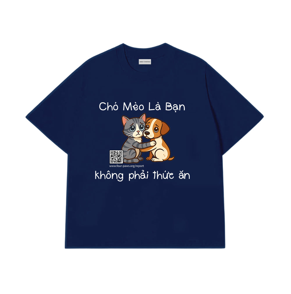 Áo Thun Chó Mèo Là Bạn Không Phải Thức Ăn